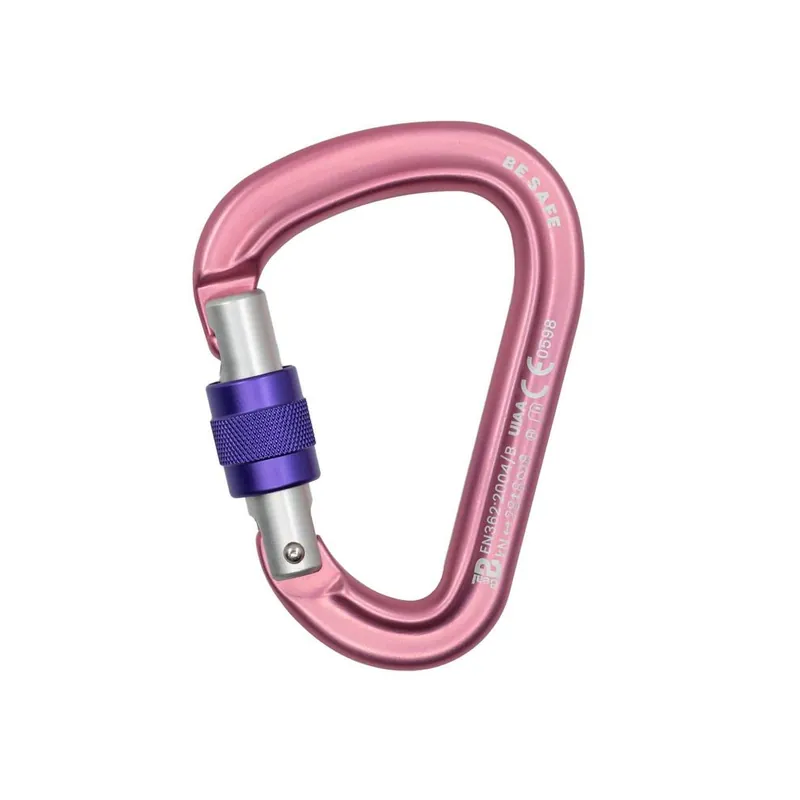 Karabinek Be Safe Screw Matt Pink